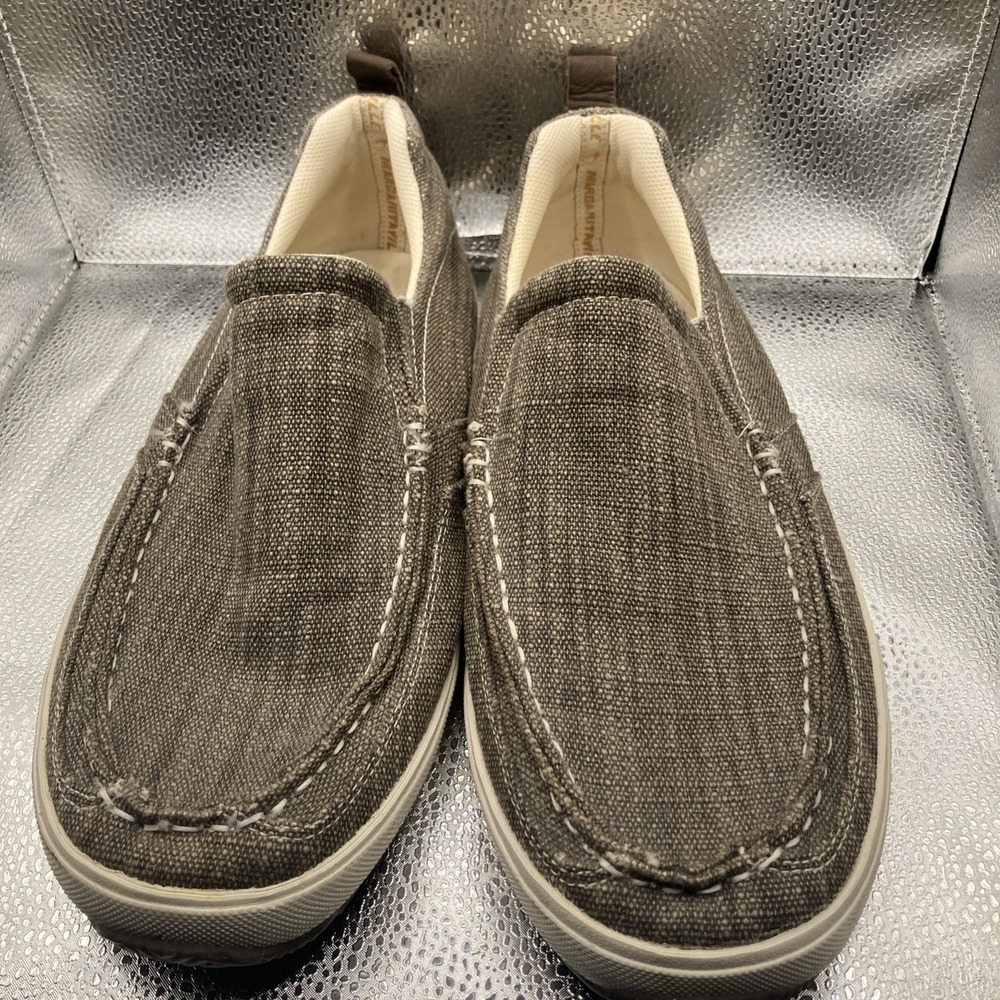 Margaritaville Boat Shoes Mens Size 13 Barbados Canvas Slip On Casual Comfort